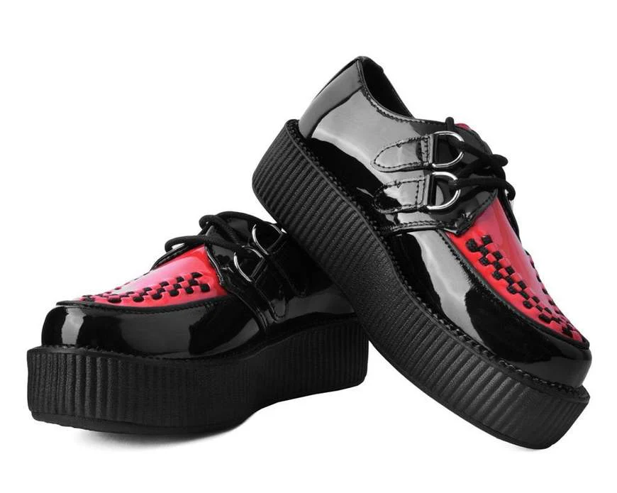 T.U.K Black/Red Patent Viva Mondo Creeper - Image 2
