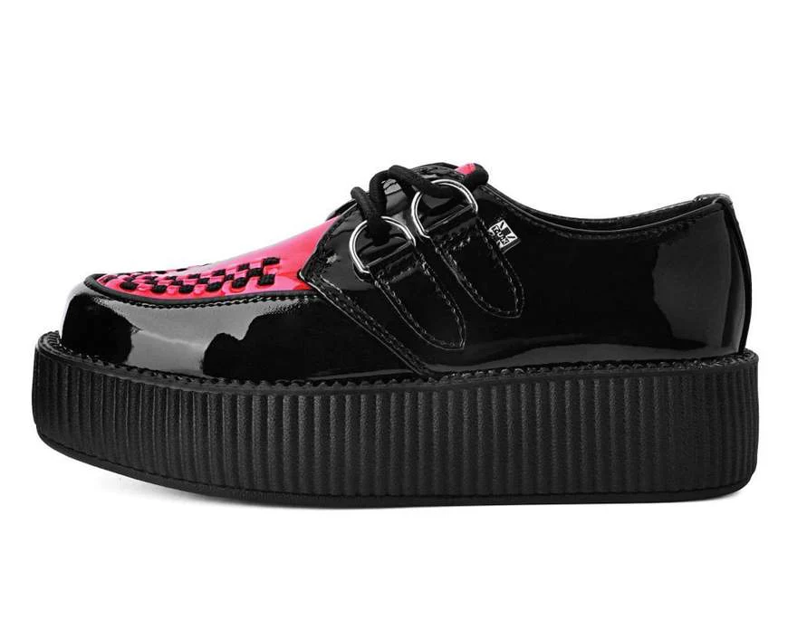 T.U.K Black/Red Patent Viva Mondo Creeper - Image 3