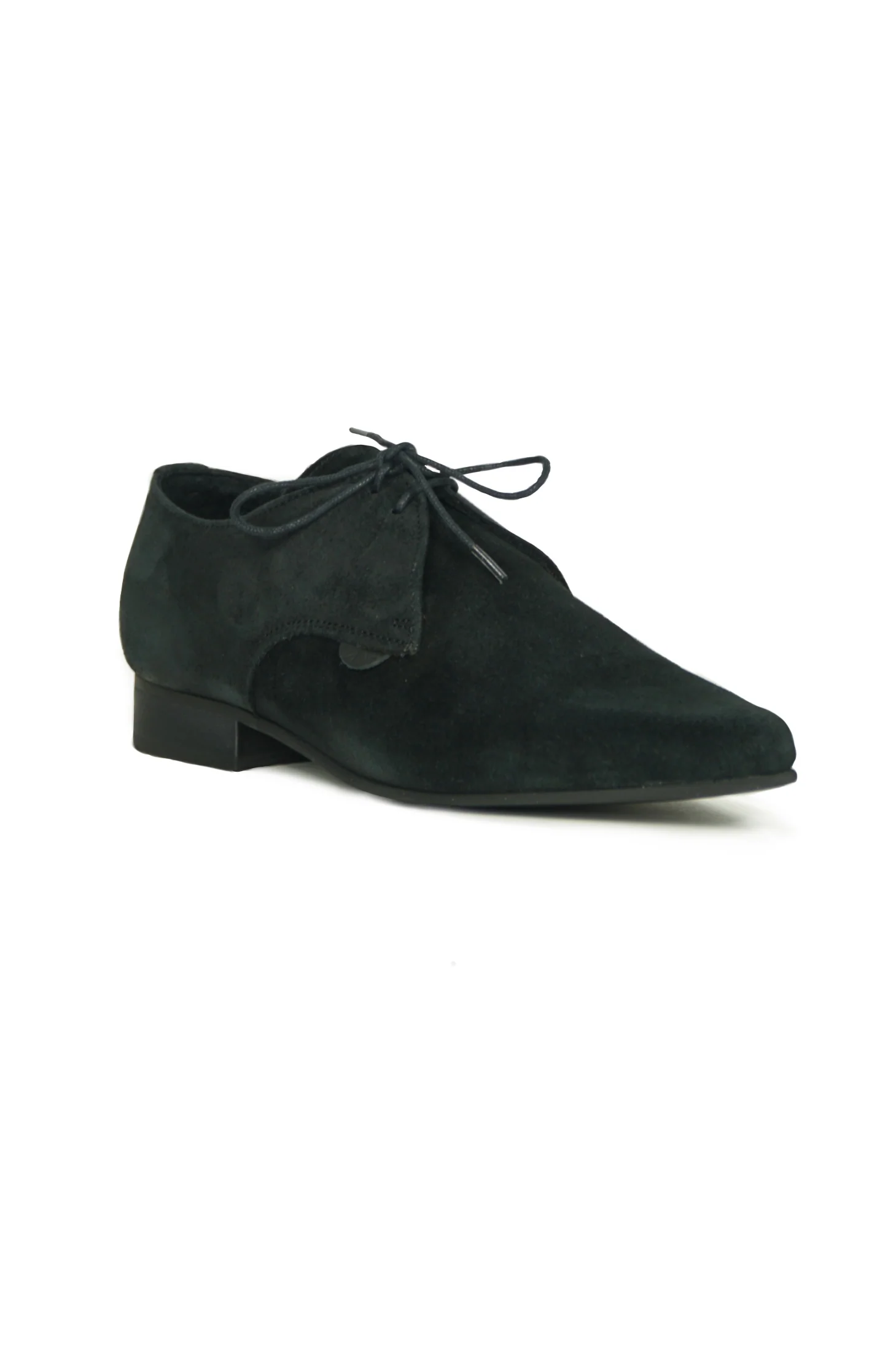 Underground Winklepicker Black Suede Shoes - Image 2