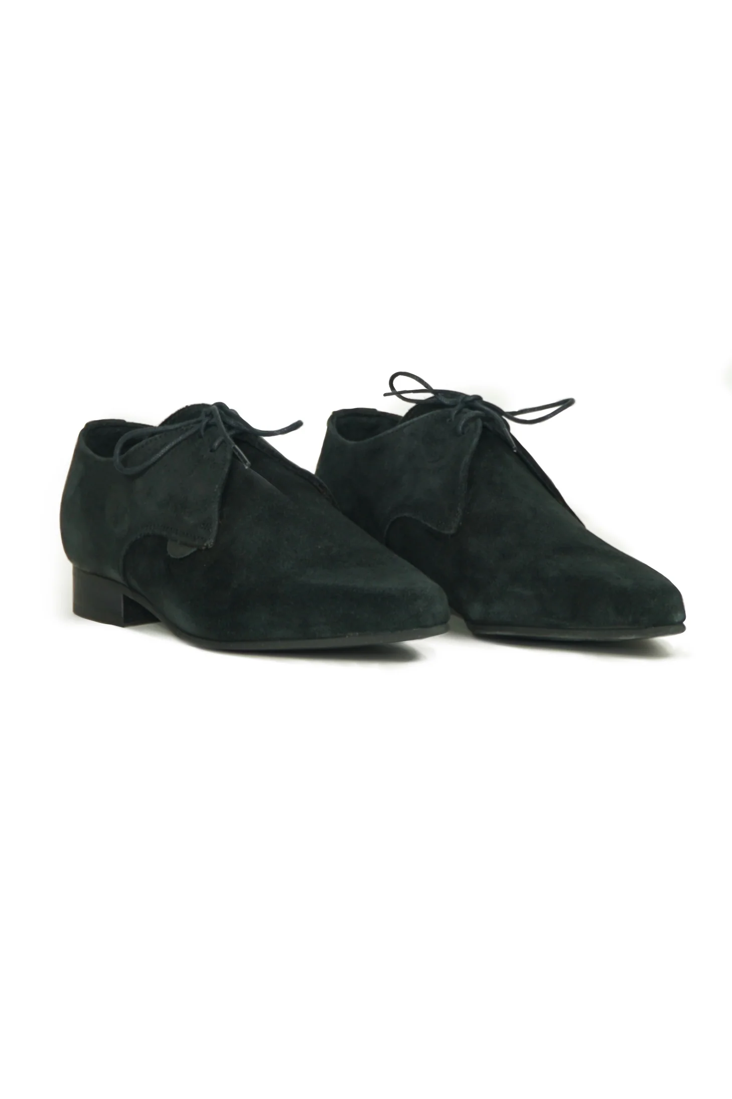 Underground Winklepicker Black Suede Shoes - Image 3