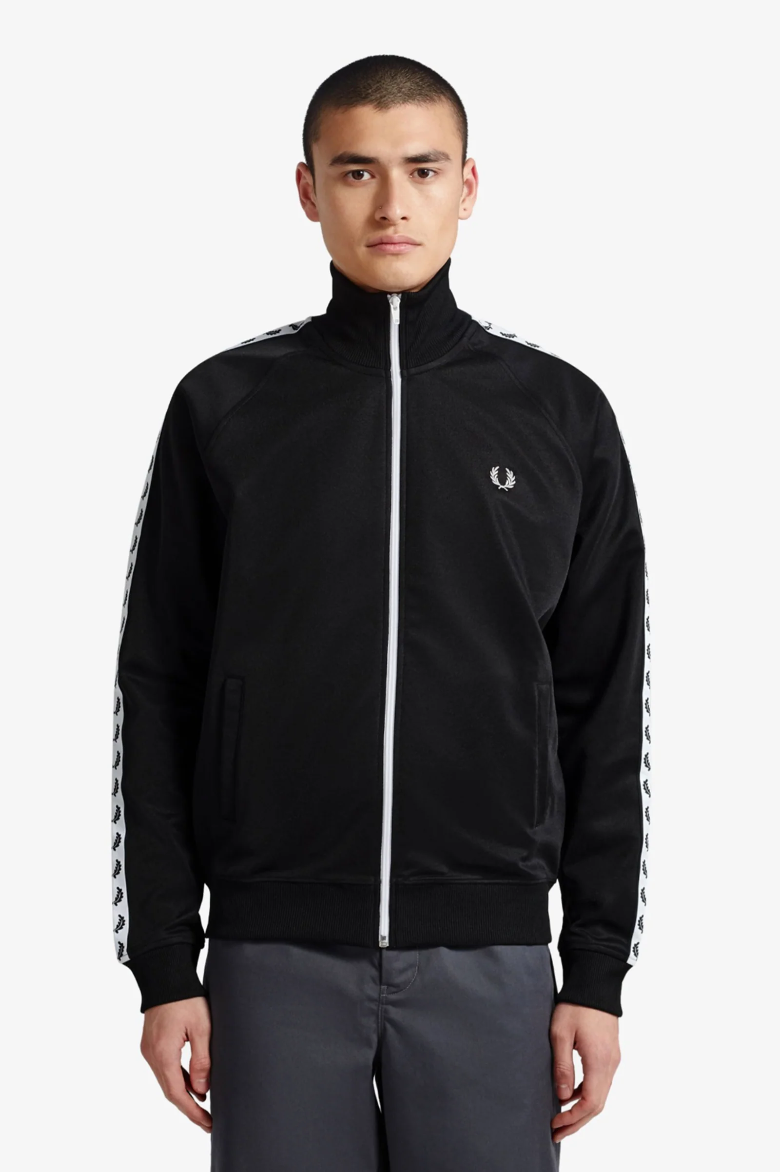 Black Taped Track Jacket