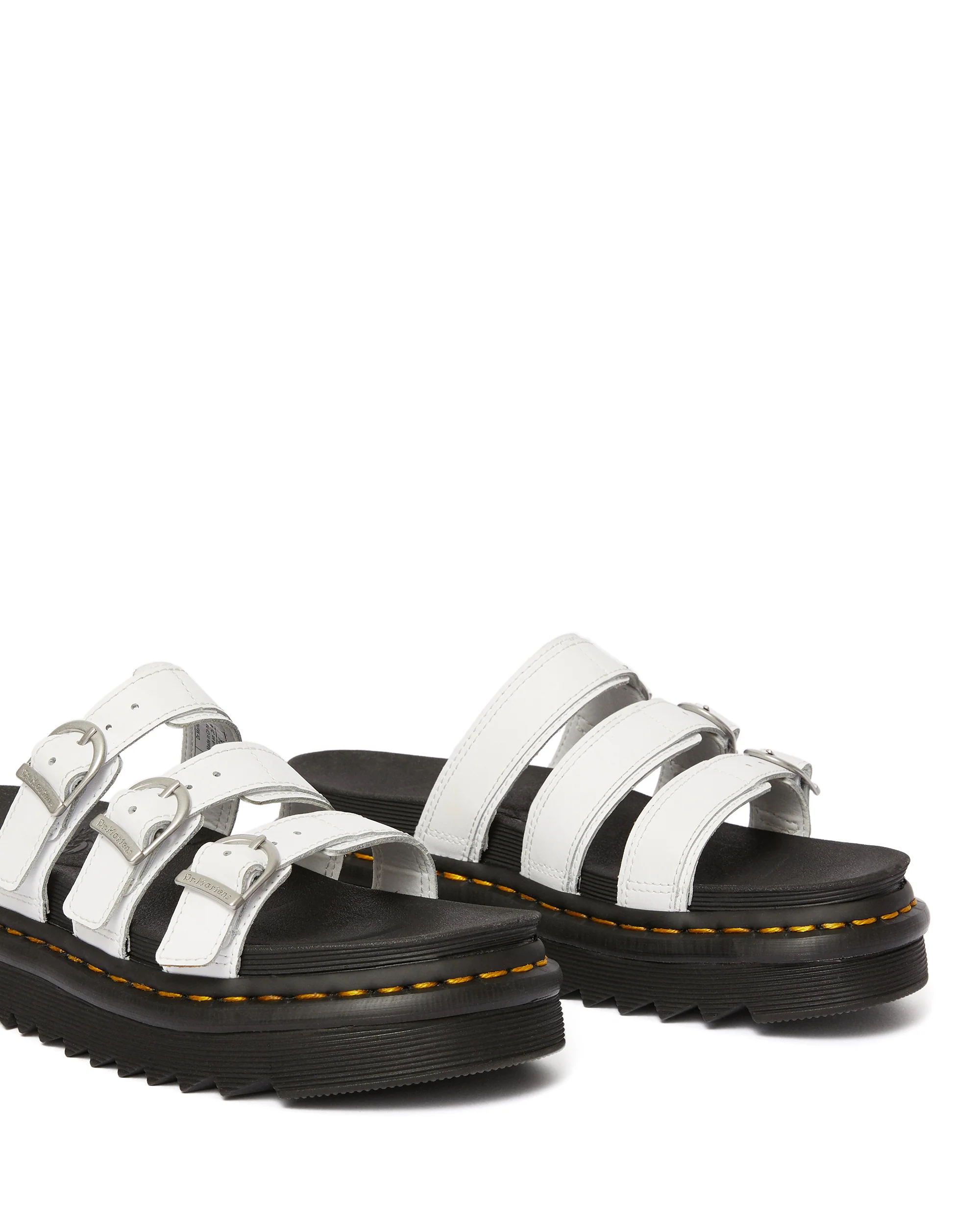 Blaire Slide White Hydro Leather Sandal - Image 2