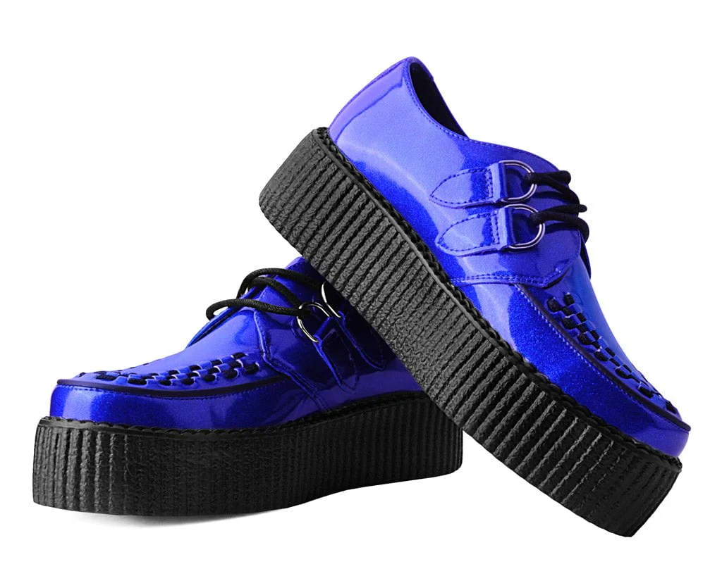 T.U.K. Blue Metallic Sparkle Viva Mondo Creeper - Image 2