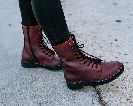 T.U.K Burgundy Rub 10 Eye Boot - Image 3