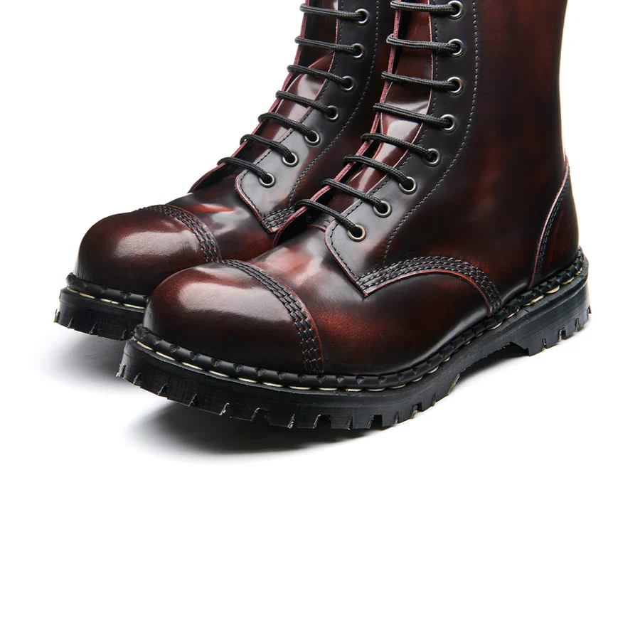 Gripfast Burgundy Rub-Off 14 Eye Steel Toe Capped Derby Boot - Image 3