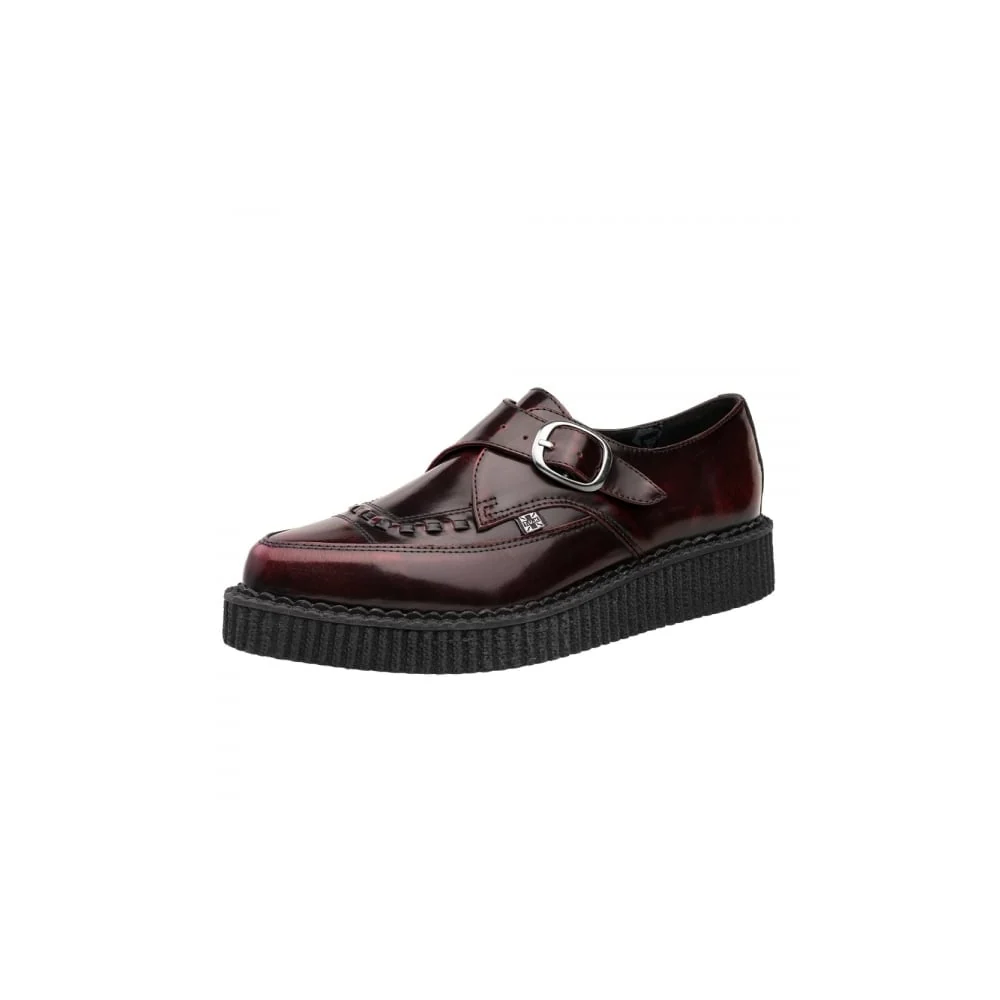 T.U.K Burgundy Rub Off Pointed Monk Creeper