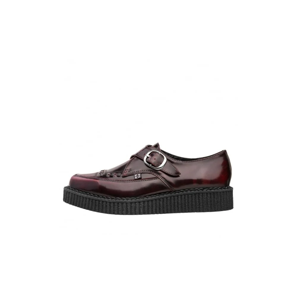 T.U.K Burgundy Rub Off Pointed Monk Creeper - Image 3