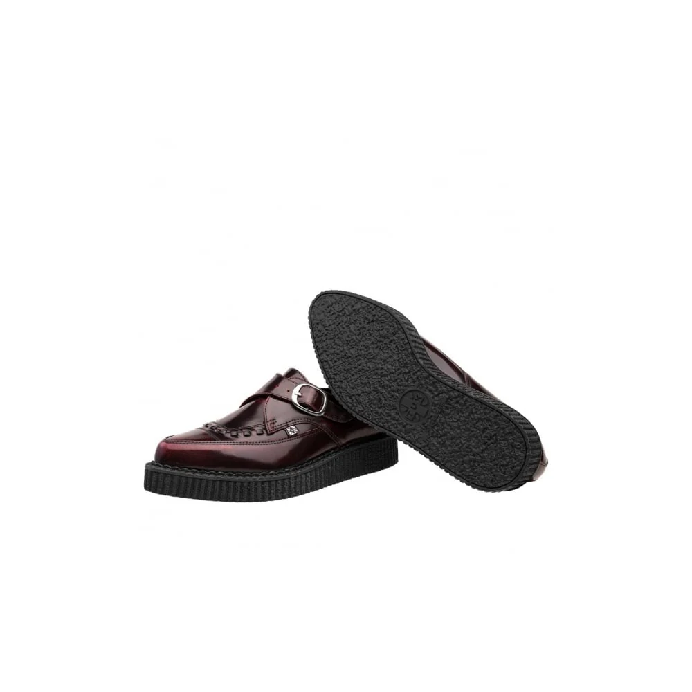 T.U.K Burgundy Rub Off Pointed Monk Creeper - Image 4
