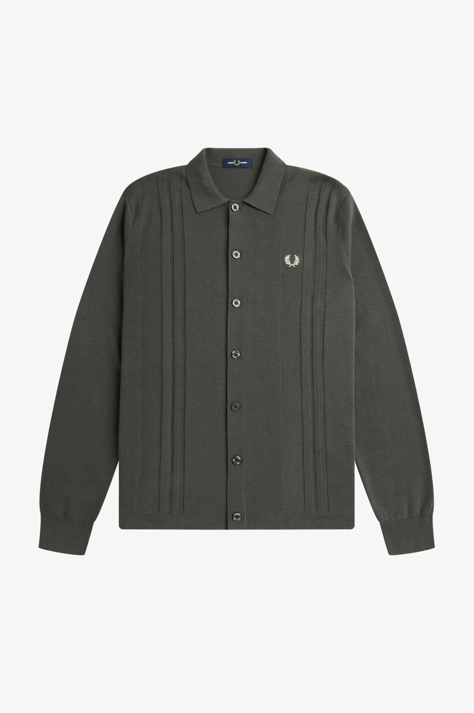 Fred Perry Button Through Knitted Shirt - Image 2