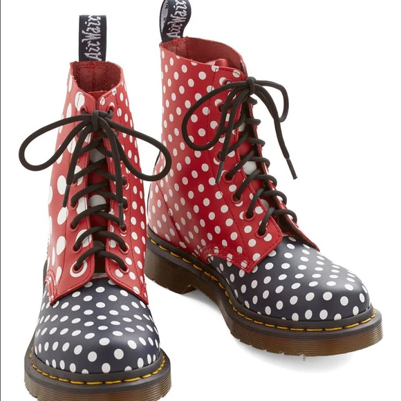 Chay Navy+White+Red/White Dots+Softy T Leather Lace Up Boot