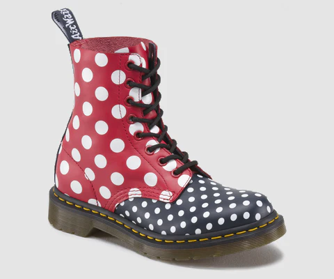 Chay Navy+White+Red/White Dots+Softy T Leather Lace Up Boot - Image 2