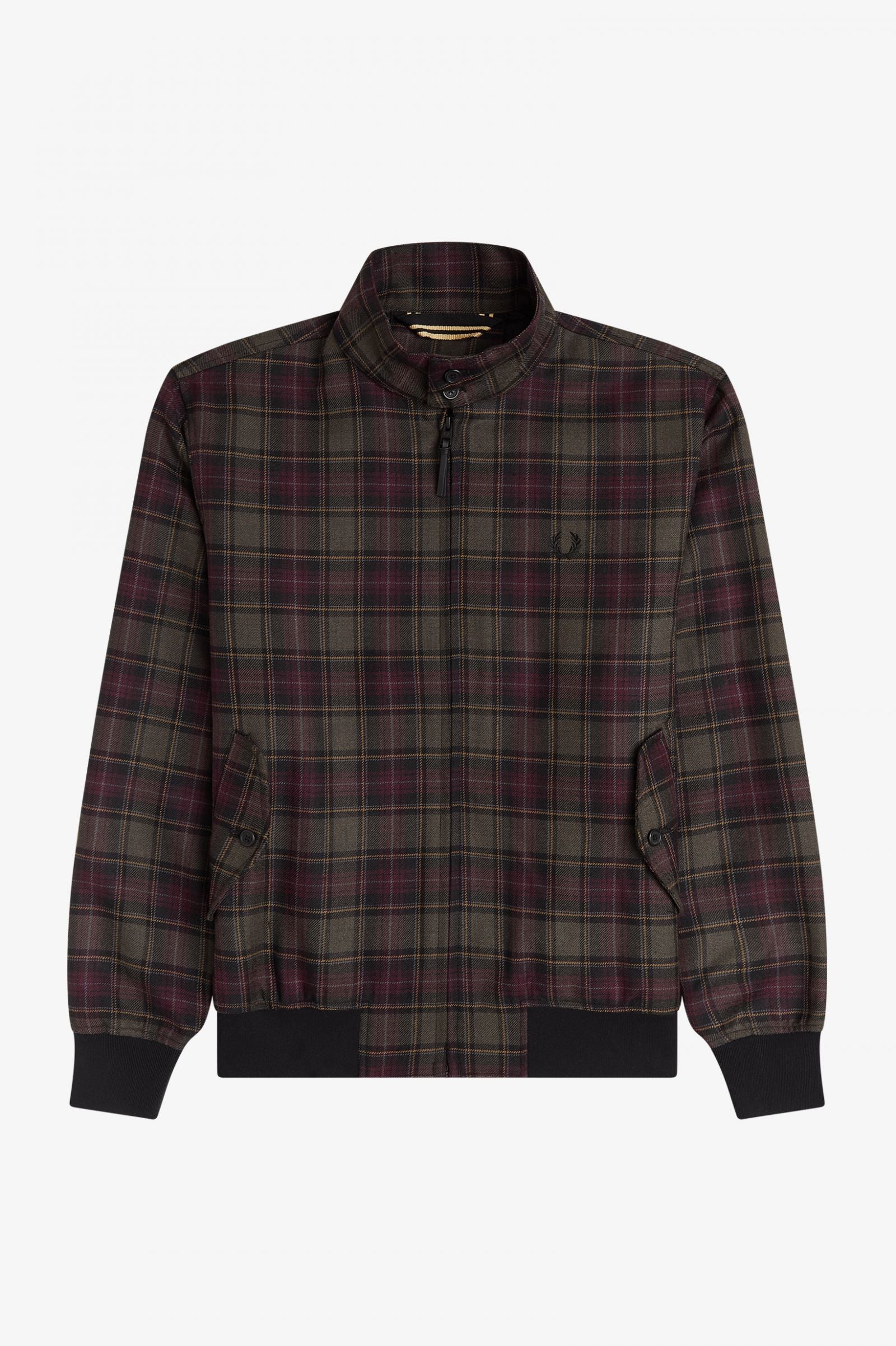 Fred Perry Black Check Harrington Jacket - Image 2