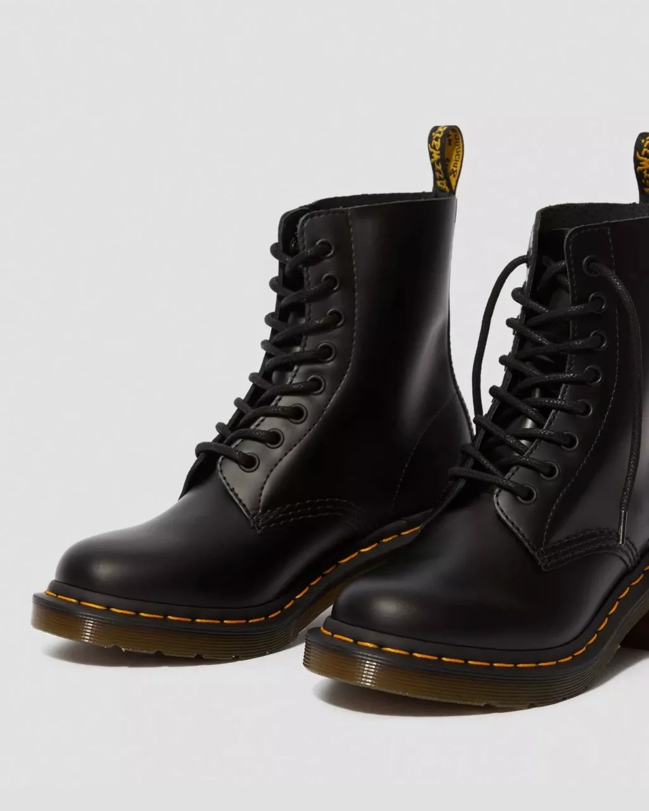 Clemency Black Smooth Heeled Boot - Image 3