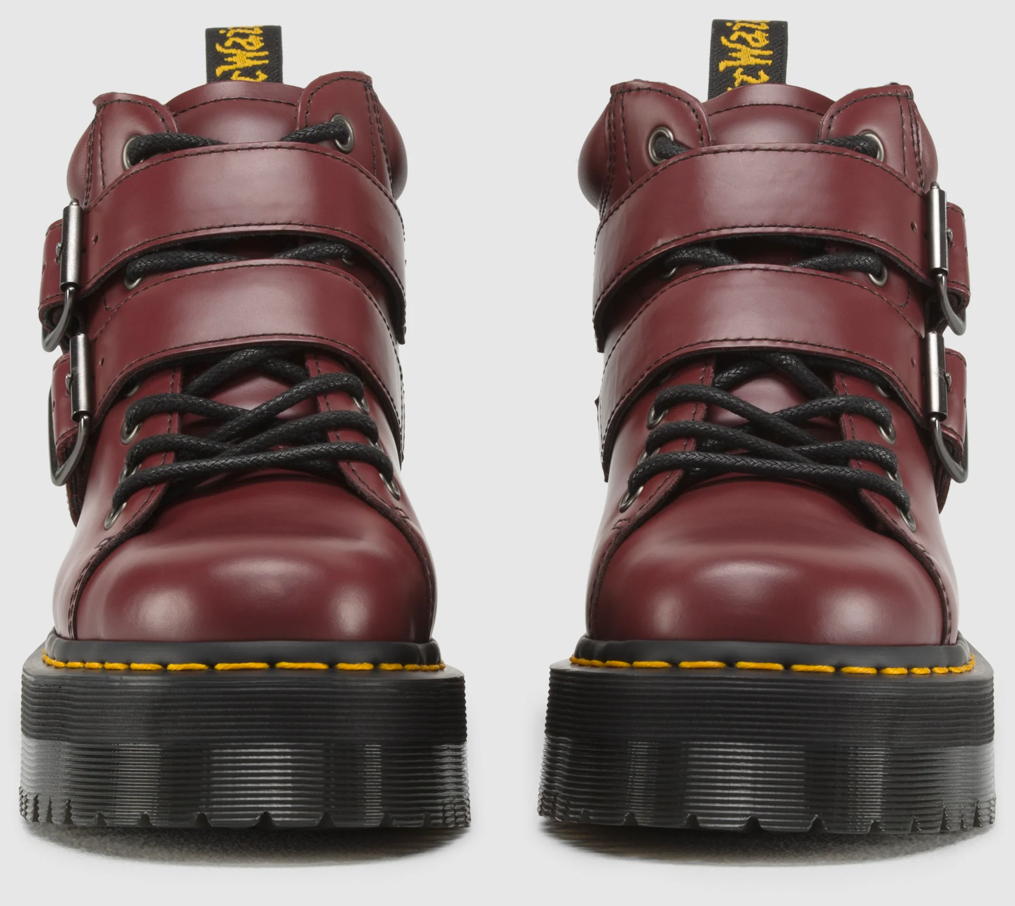 Bryony Cherry Red Polished Smooth Platform Boot