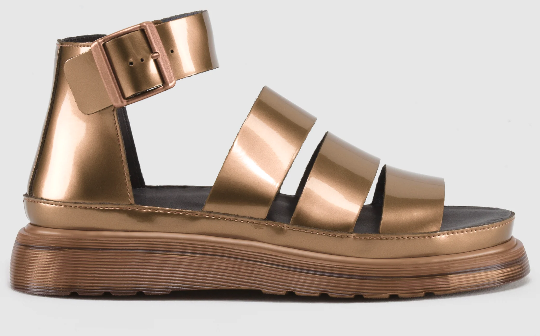 Clarissa Copper Spectra Patent Sandal - Image 6