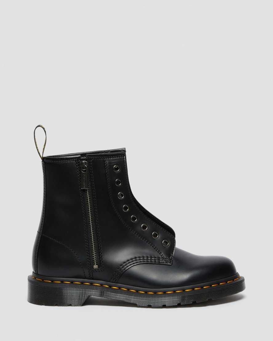 1460 ELS Black Smooth Leather Lace Up Boot - Image 5