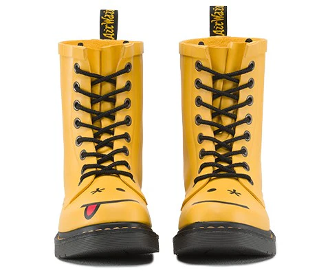 Drench Matt Yellow Acid Smiley Rubber Boot - Image 2