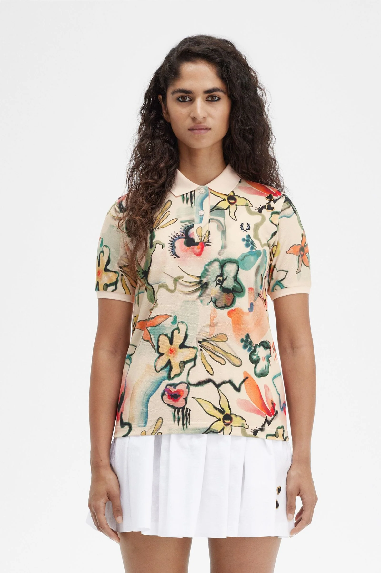 Amy Winehouse Floral Print Fred Perry Shirt - Image 3