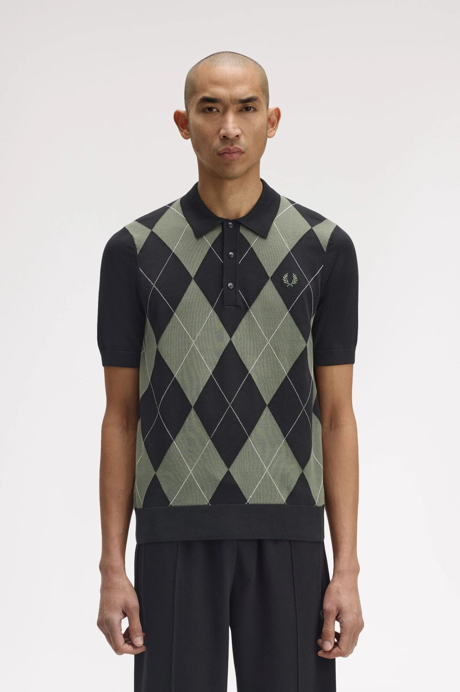 Fred Perry Argyle Knitted Shirt