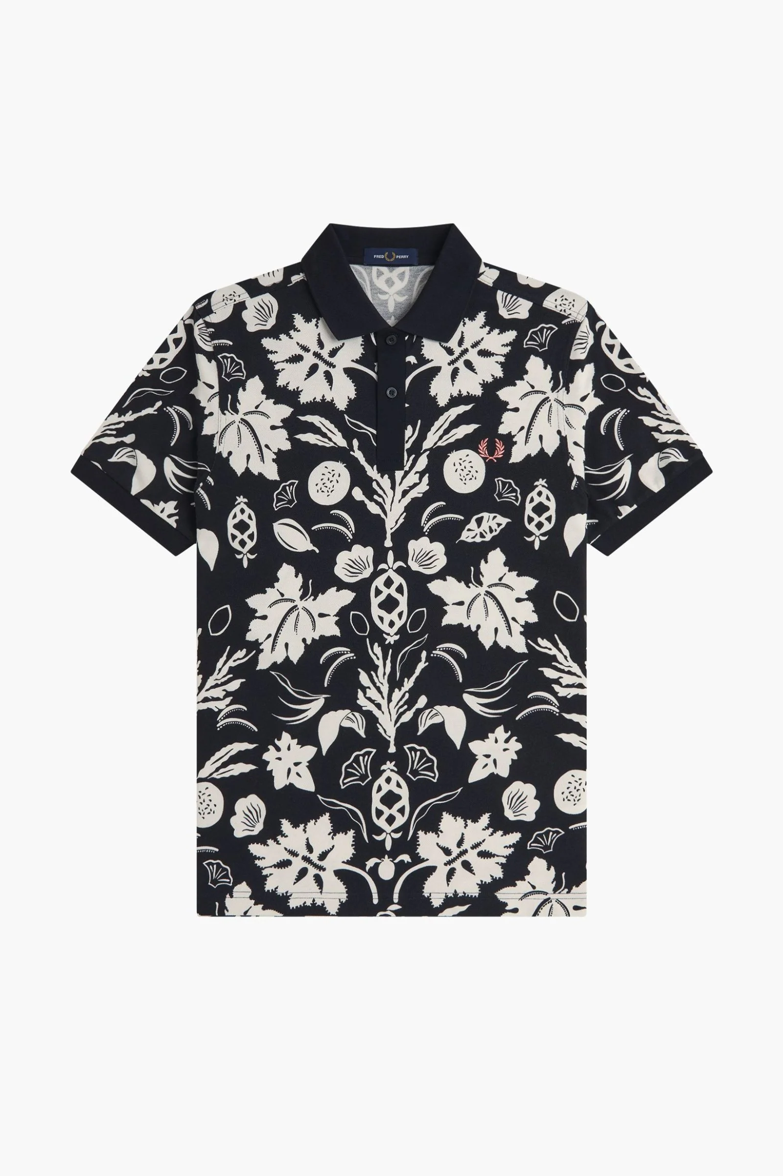Fred Perry Botanical Print Polo Shirt - Image 3