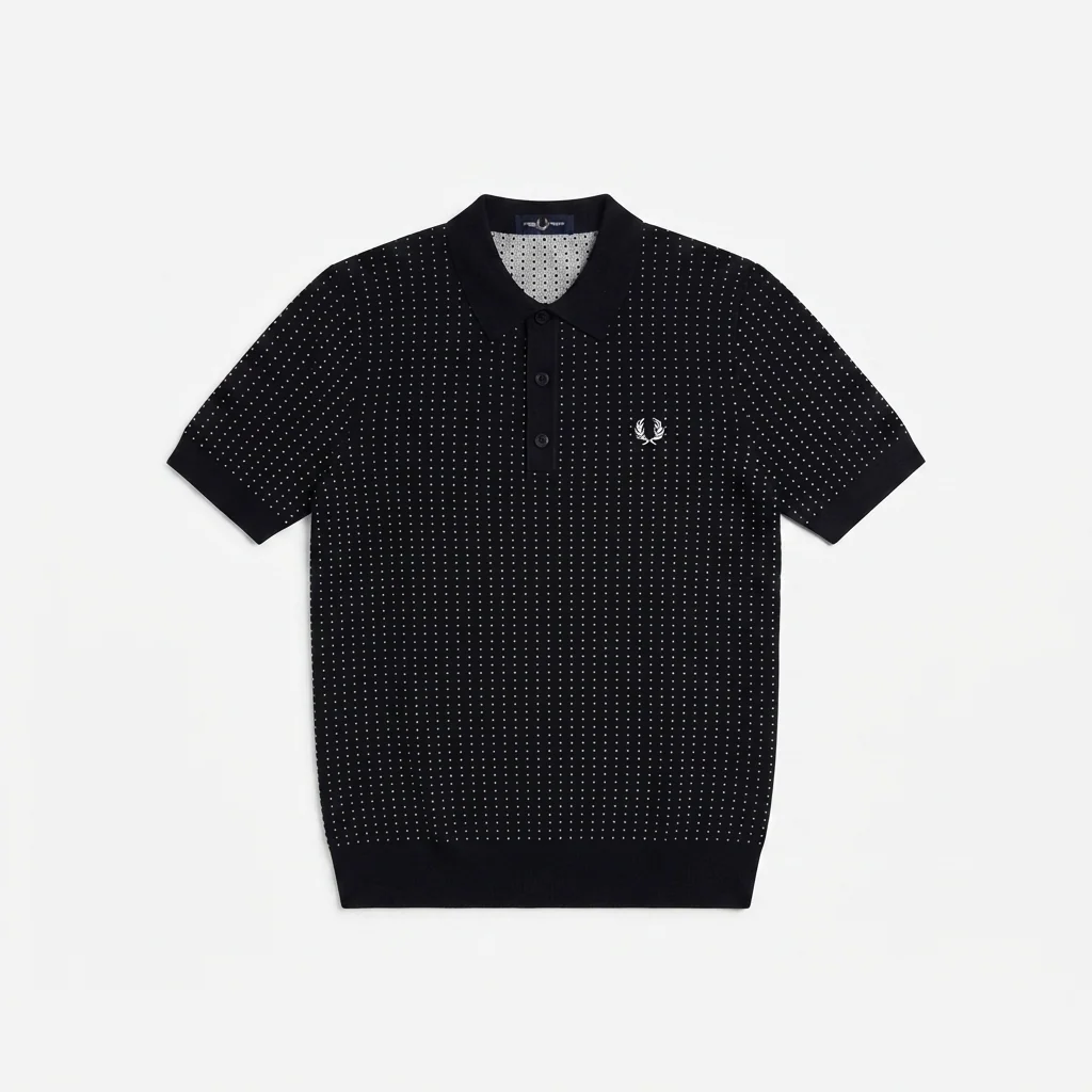 Fred Perry Boucle Dot Knitted Shirt