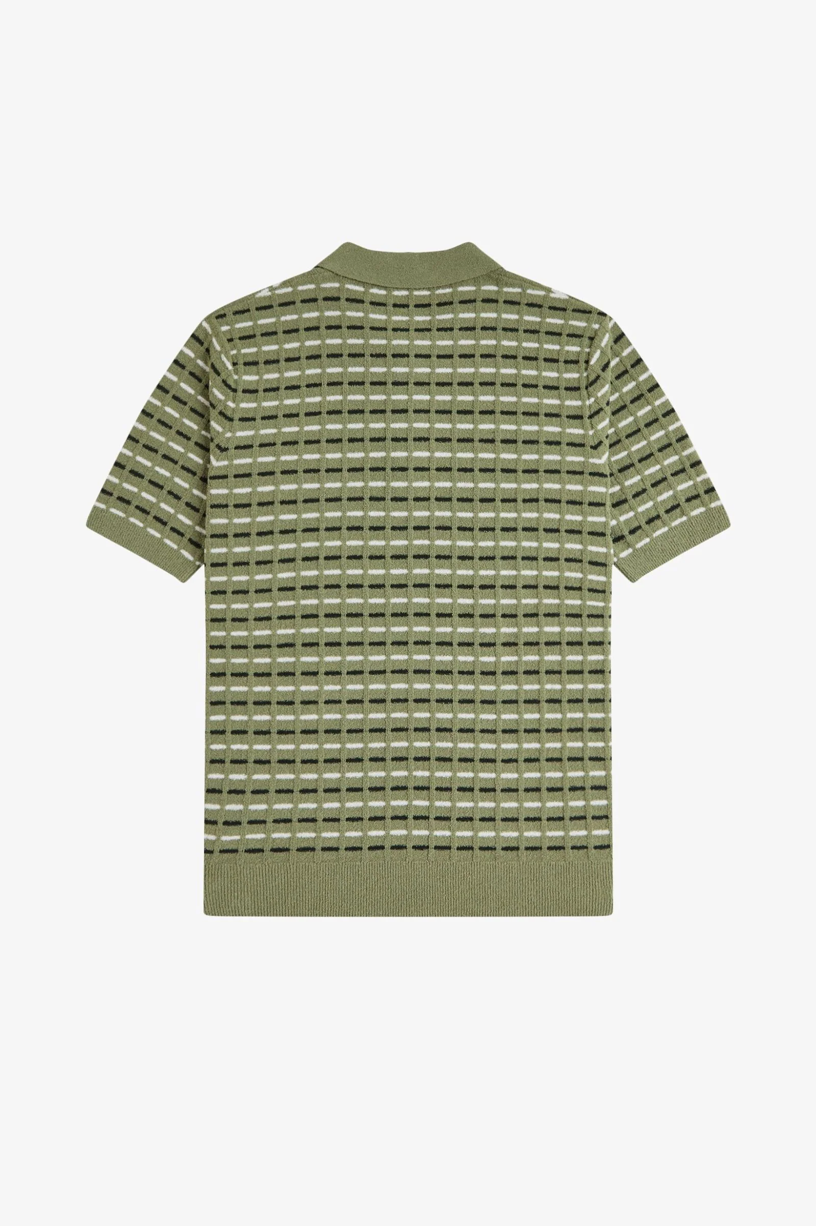 Fred Perry Boucle Ribbed Knitted Shirt - Image 3