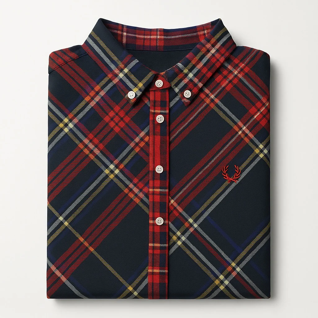 Fred Perry Boyfriend Fit Tartan