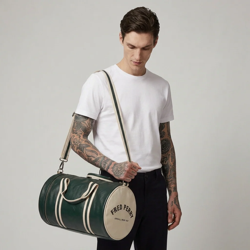 Fred Perry Classic Bag Grassroots/ Ecru - Image 5