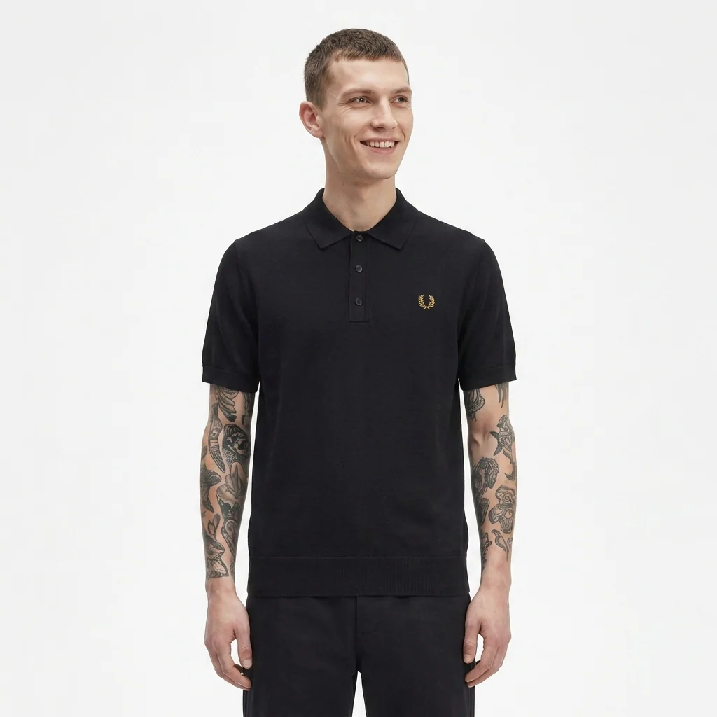 Fred Perry Cotton Knitted Shirt - Image 5