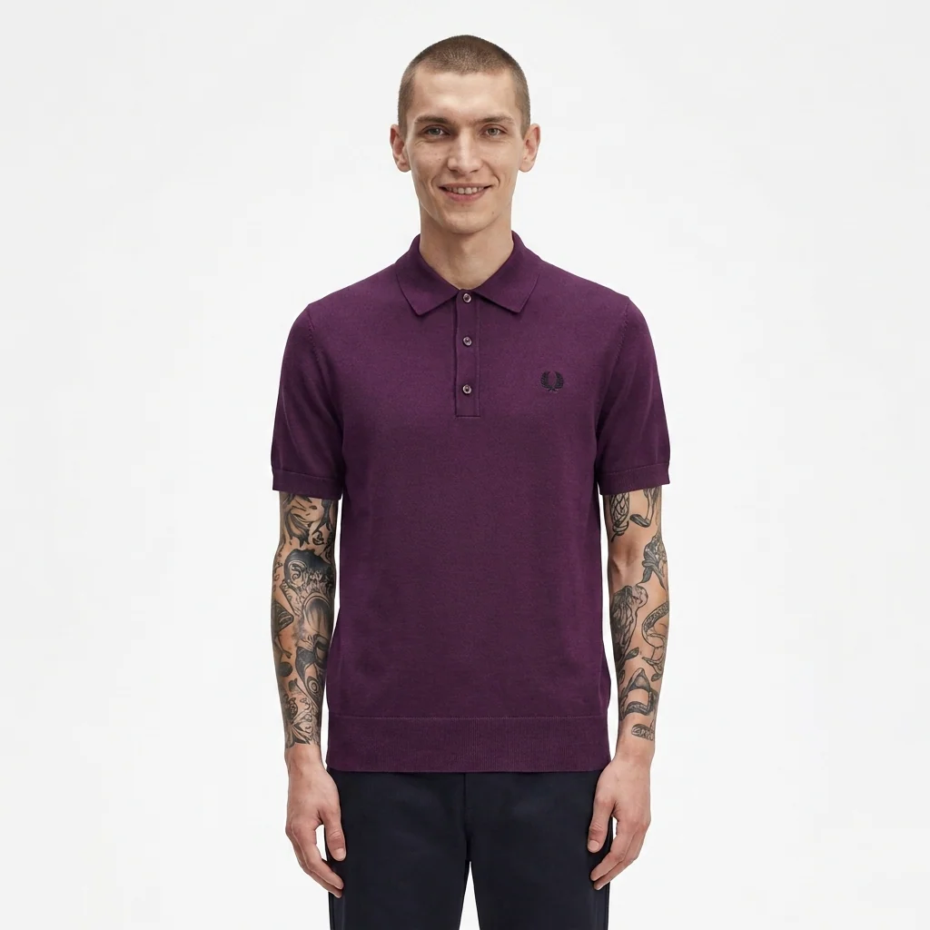 Fred Perry Cotton Knitted Shirt - Image 5