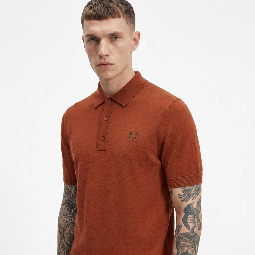 Fred Perry Cotton Knitted Shirt - Image 4