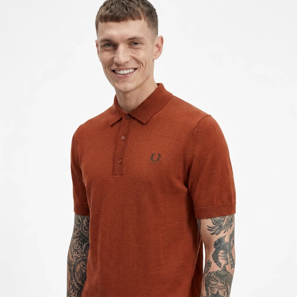 Fred Perry Cotton Knitted Shirt - Image 5