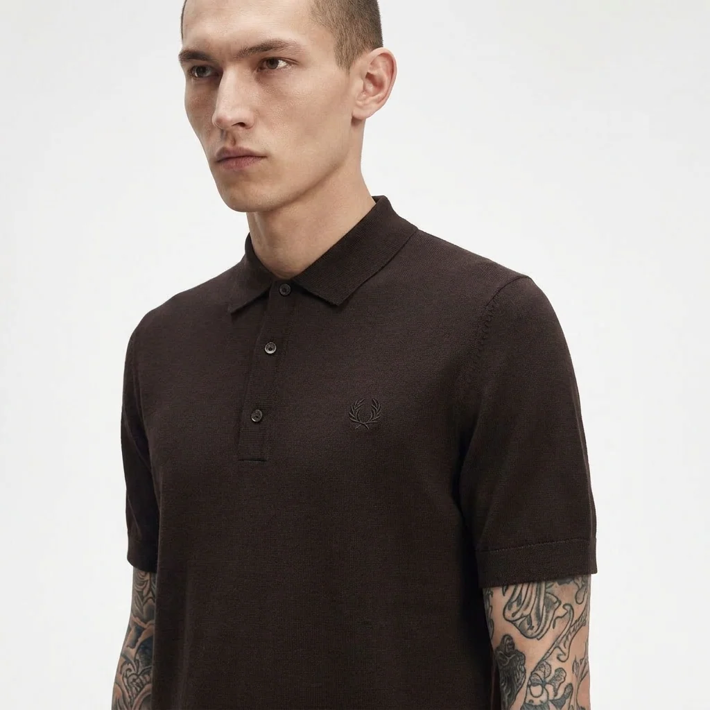 Fred Perry Cotton Knitted Shirt - Image 4