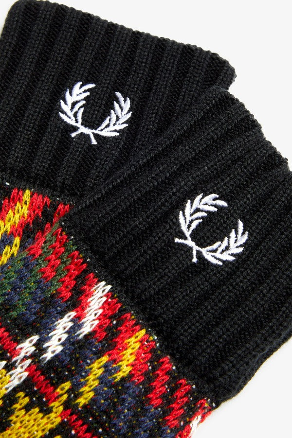 Fred Perry Fingerless Royal Stewart Tartan Gloves - Image 2