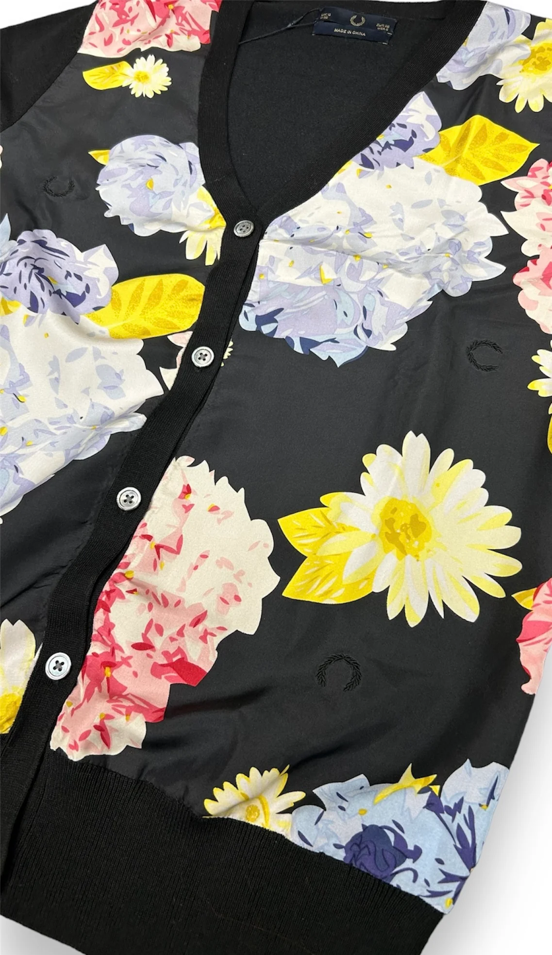 Fred Perry Floral Print Cardigan - Image 2