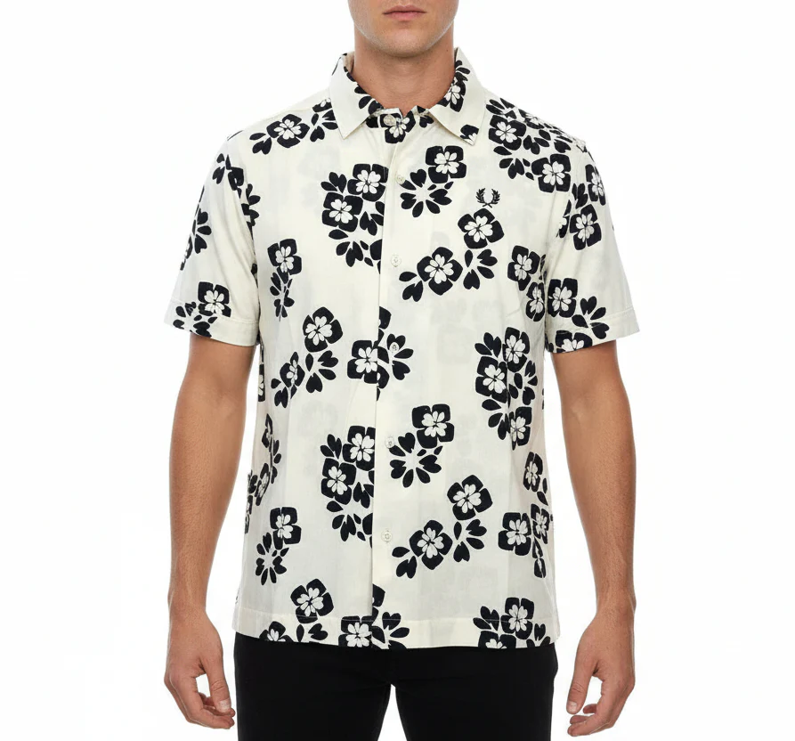 Fred Perry Floral Print Revere Shirt