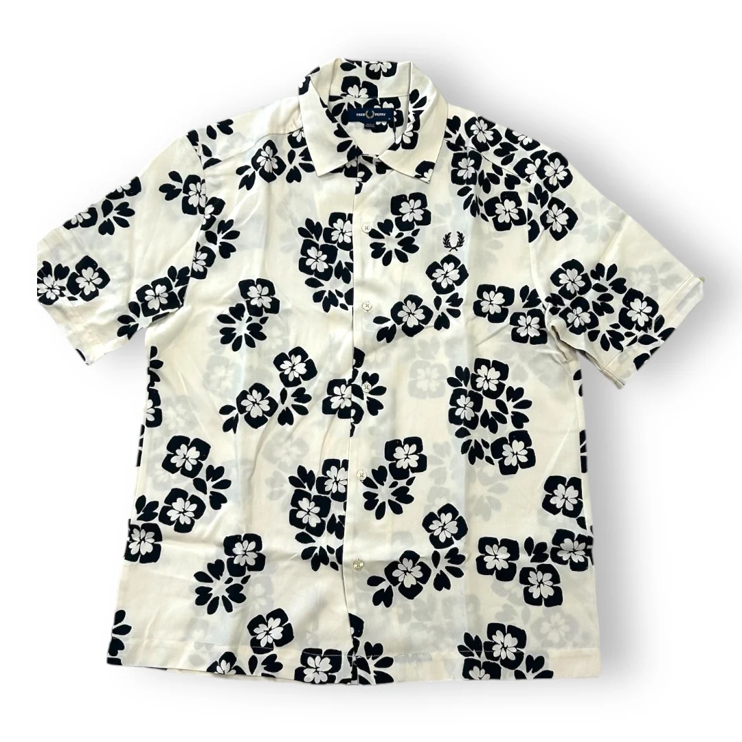 Fred Perry Floral Print Revere Shirt - Image 2