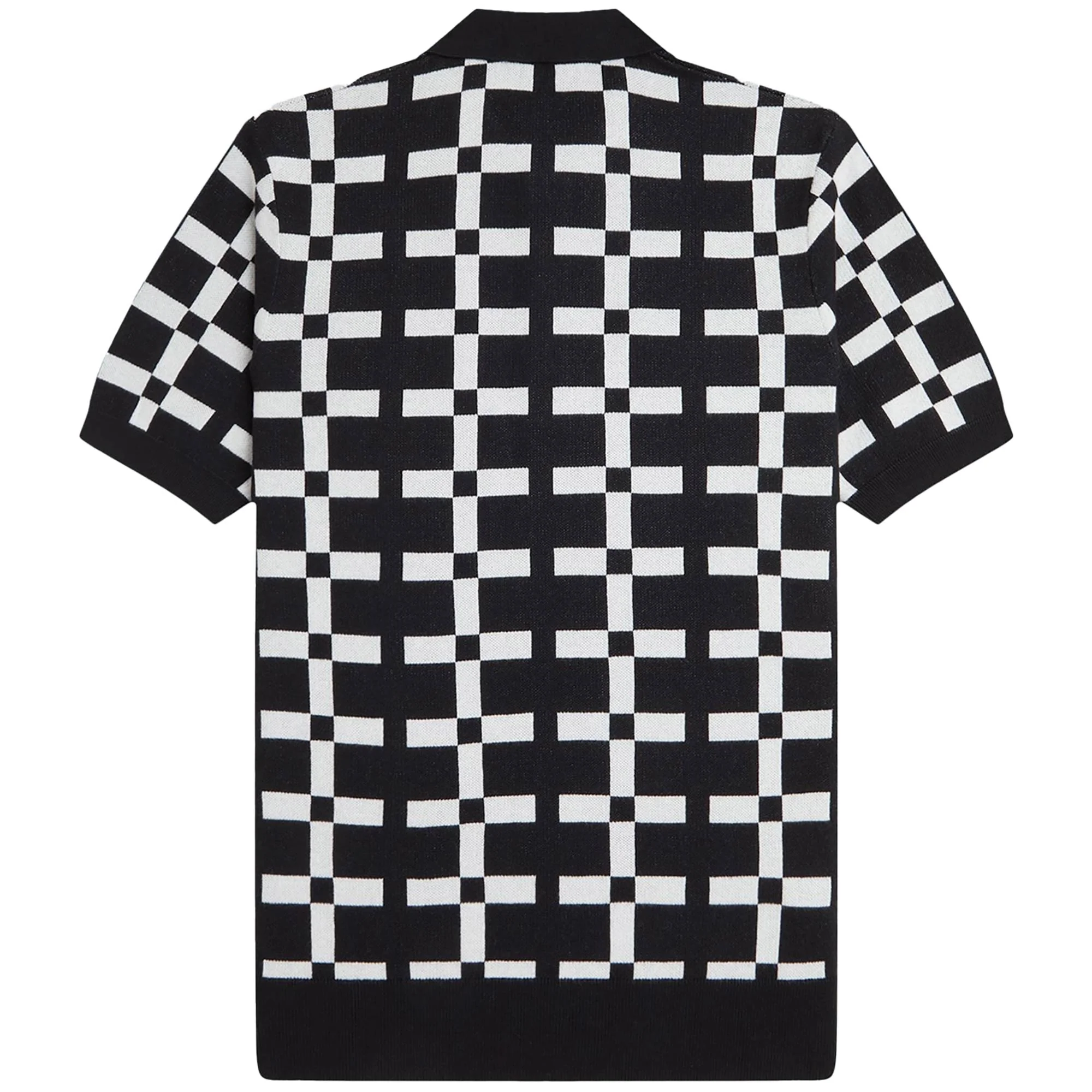 Fred Perry Geometric Jacquard Knit Polo Shirt - Image 2