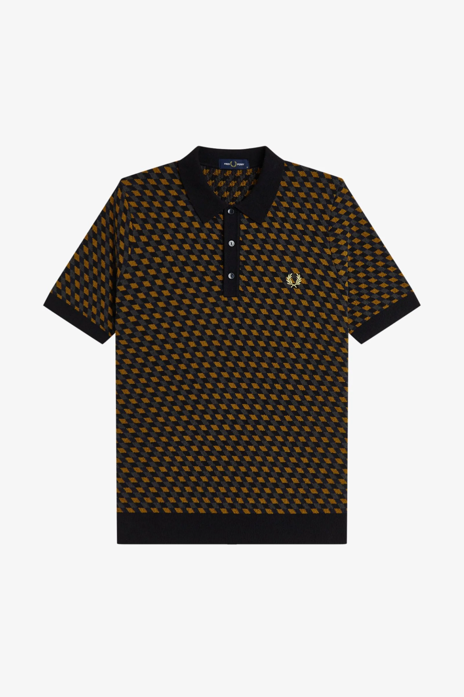 Fred Perry Geometric Knitted Shirt - Image 3
