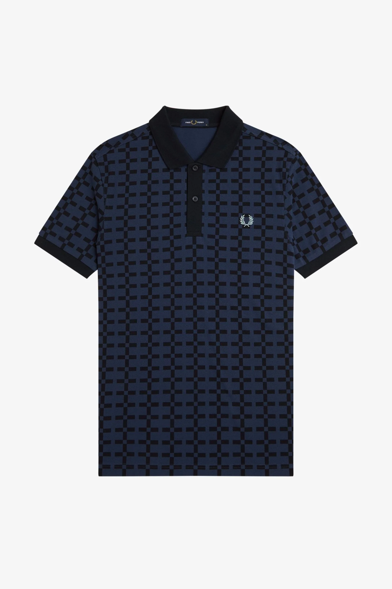 Fred Perry Jacquard Print Polo Shirt - Image 2
