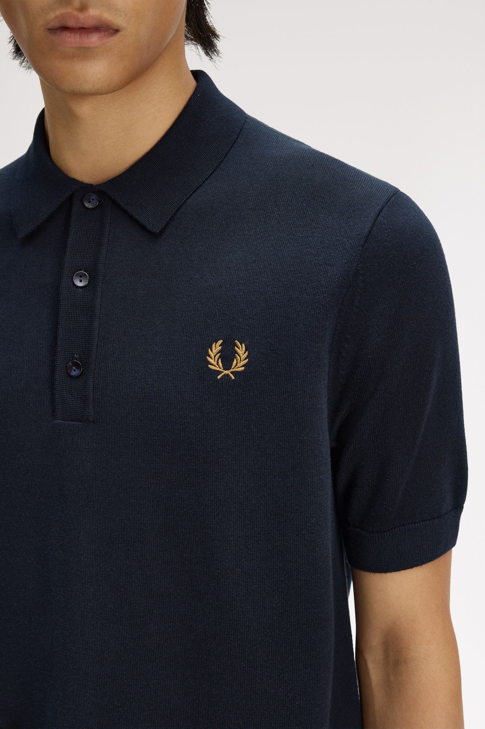 Fred Perry Long Staple Cotton Knitted Shirt - Image 2