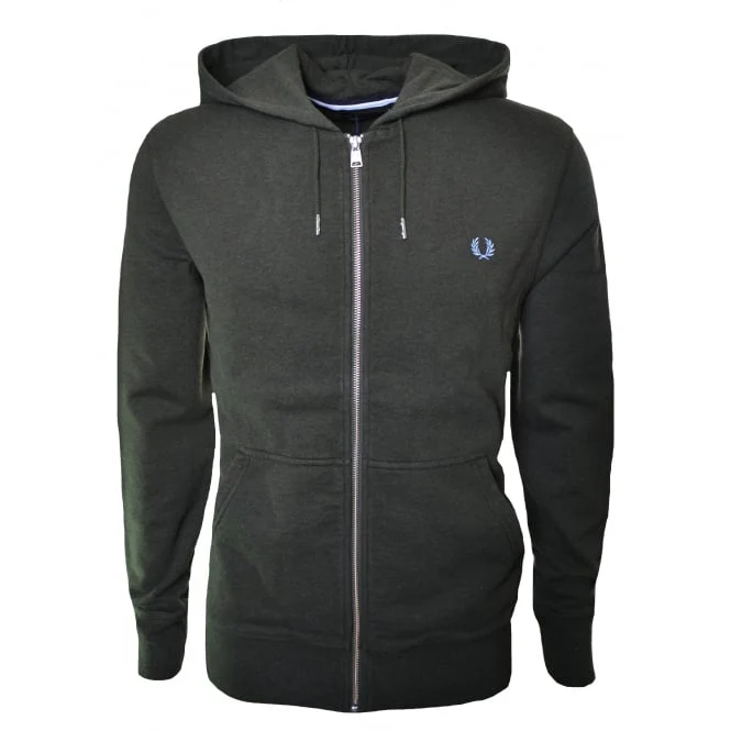 Fred Perry Brit Green Marble Loopback Crew Sweat