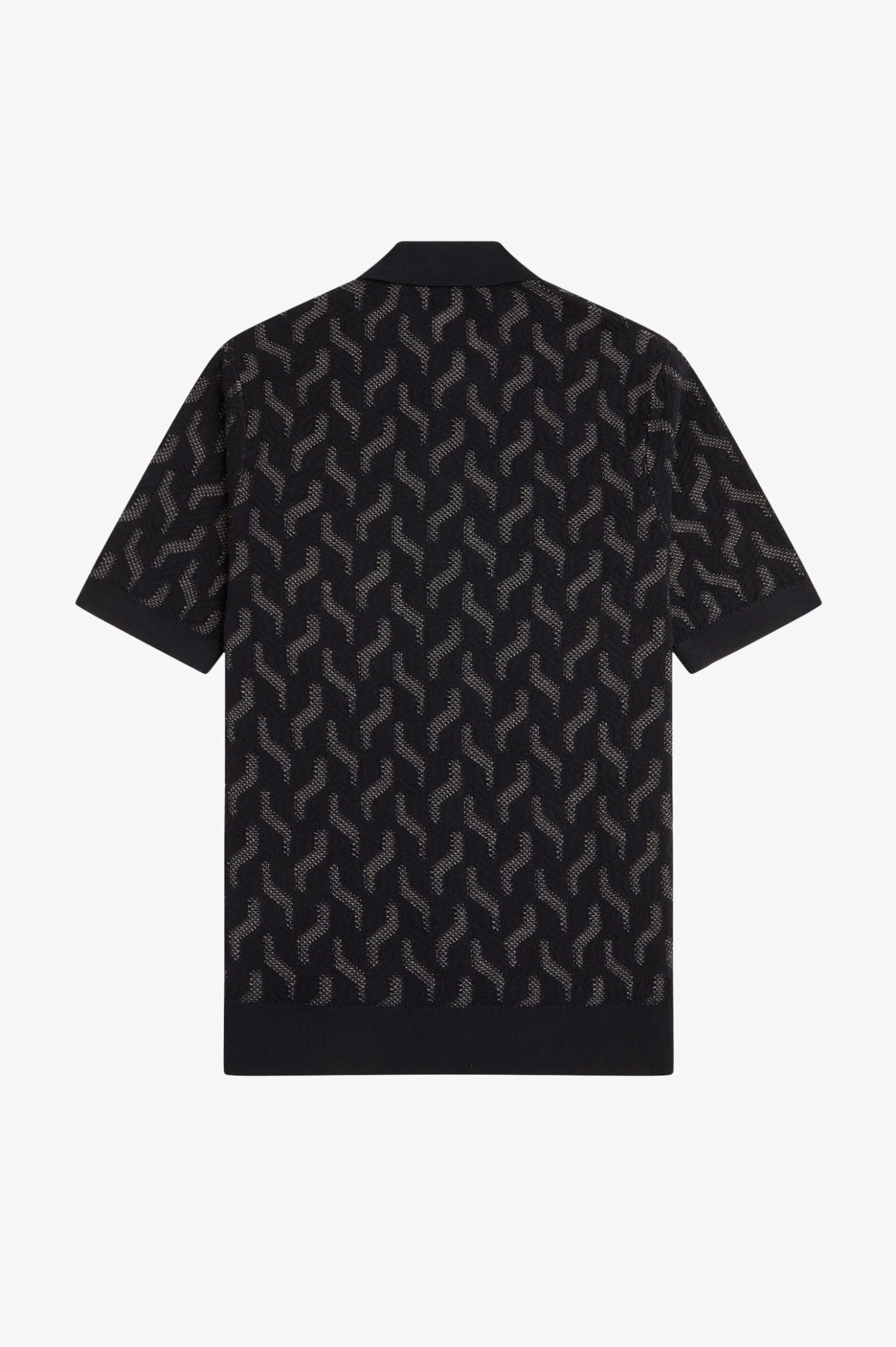 Fred Perry Pointelle Cable Knitted Shirt - Image 3