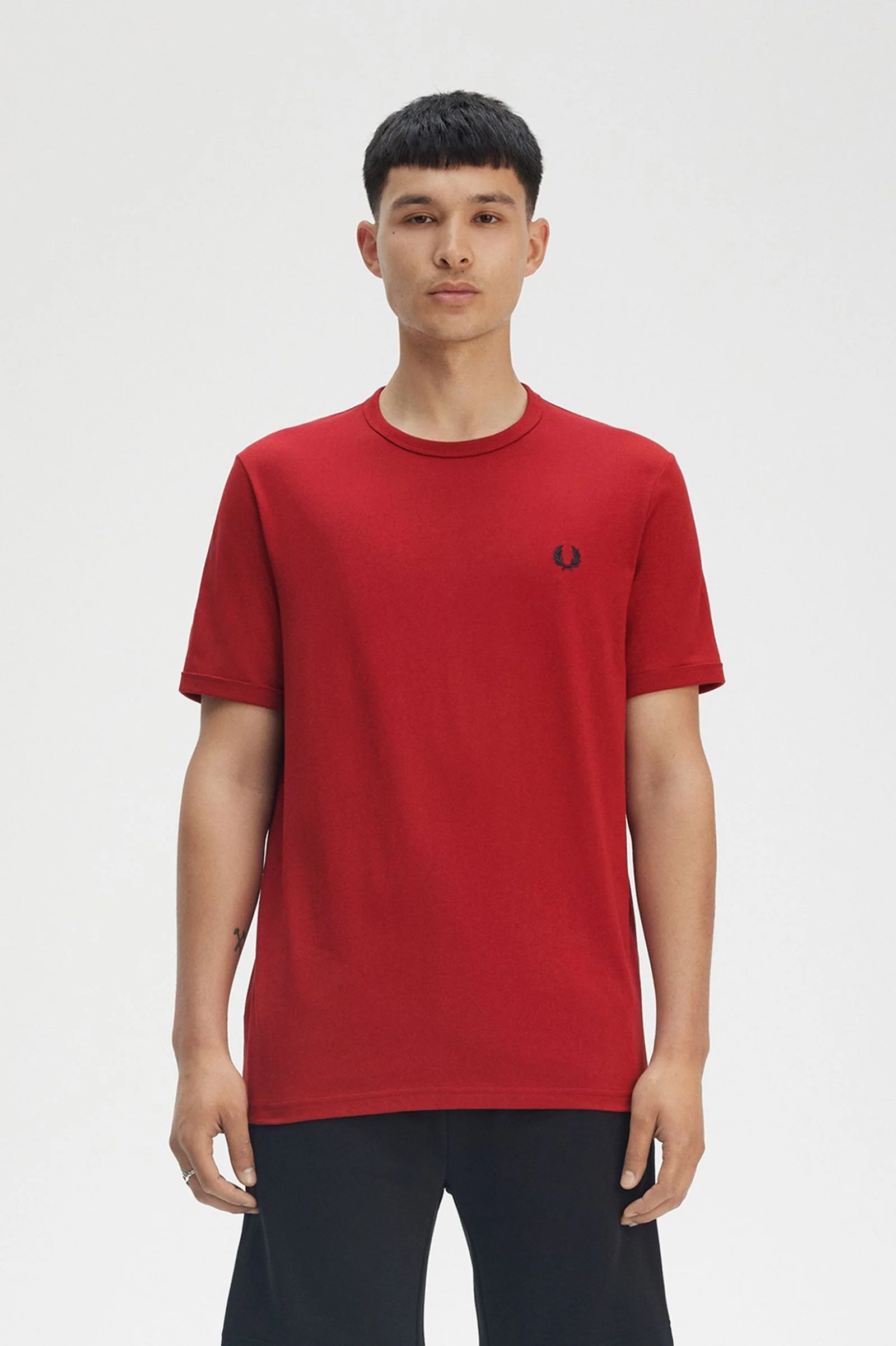 Fred Perry Burnt Red Ringer T-Shirt