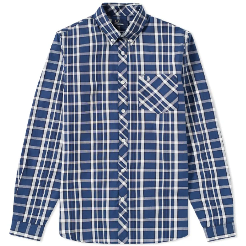 Fred Perry Service Blue Button Down