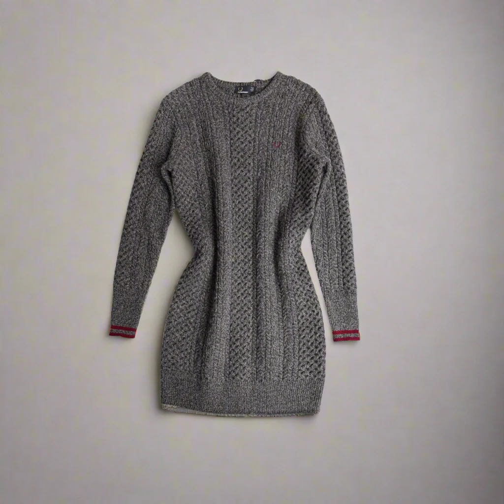 Fred Perry Tipped Cable Knit Dress