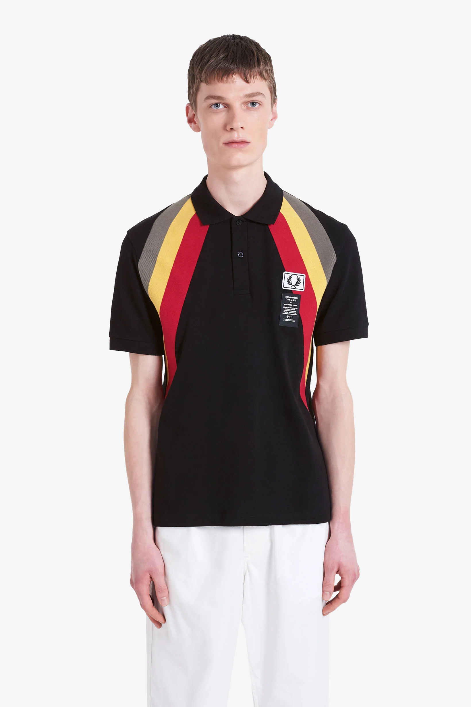 Fred Perry X Art Comes First Diagonal Rib Polo Shirt