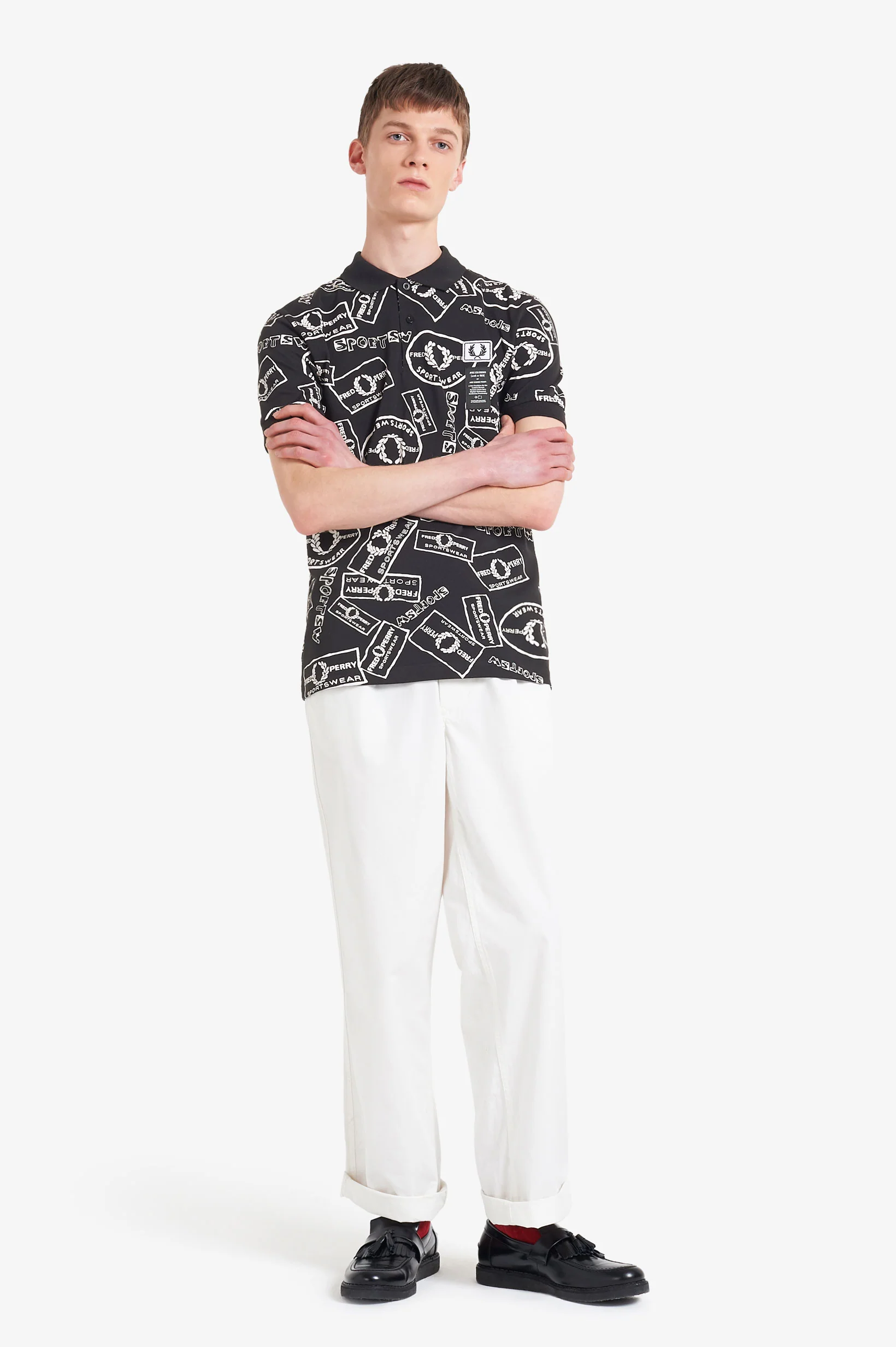 Fred Perry X Art Comes First Multi Print Polo Shirt - Image 3