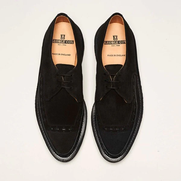 George Cox 3705 V M/G Gibson Diano Blk Suede - Image 2