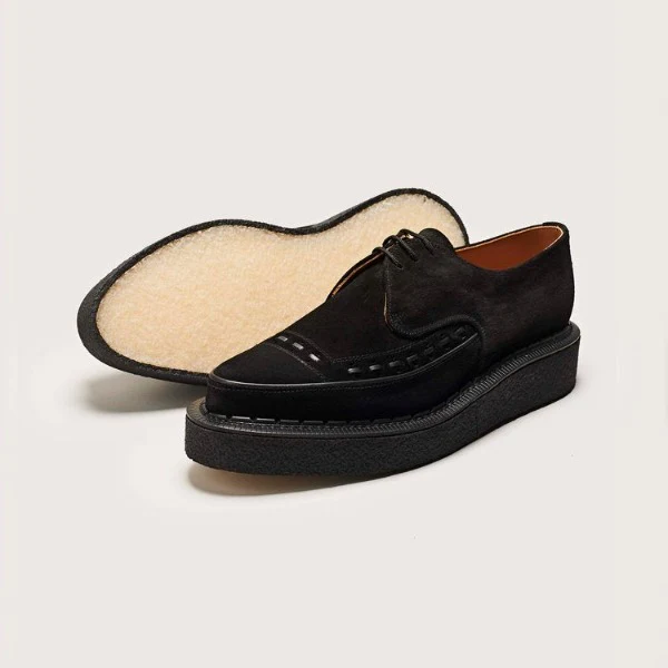 George Cox 3705 V M/G Gibson Diano Blk Suede - Image 3